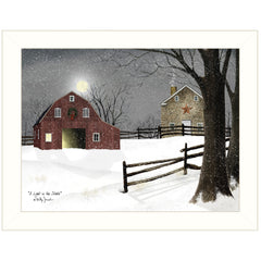 Light In The Stable 1 White Framed Print Wall Art