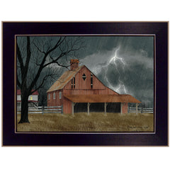 Dark And Stormy Night 1 Black Framed Print Wall Art