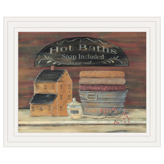 HOT BATH 8 White Framed Print Wall Art