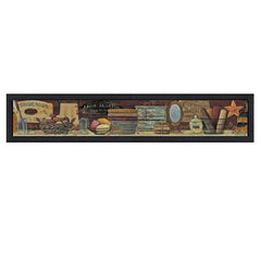 Country Bath Shelf 1 Black Framed Print Wall Art