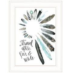 Travel Often Far And Wide 1 White Framed Print Wall Art