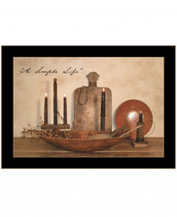 A Simple Life 2 Black Framed Print Wall Art