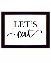 Lets Eat 1 Black Framed Print Wall Art