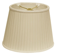 10" Ivory Oval Side Pleat Paperback Shantung Lampshade