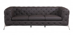 93" Brown Genuine Leather Standard Sofa