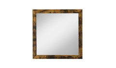 35" Rustic Oak Rectangle Dresser Mirror Mounts To Dresser With Frame