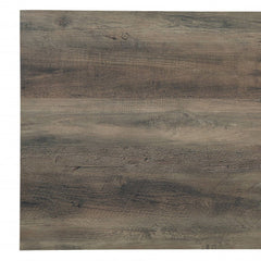 42" Black And Rustic Oak Rectangular Coffee Table With Two Shelves