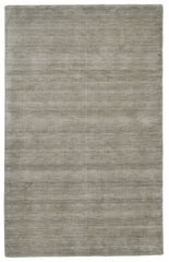 10' X 13' Gray And Ivory Wool Hand Woven Stain Resistant Area Rug