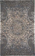 10' X 13' Gray Blue And Taupe Wool Abstract Tufted Handmade Stain Resistant Area Rug