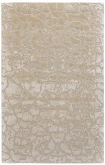 10' X 13' Ivory Taupe And Tan Abstract Tufted Handmade Area Rug