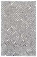 10' X 13' Gray Taupe And Ivory Geometric Hand Woven Area Rug