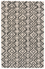 10' X 13' Black Gray And Taupe Wool Geometric Tufted Handmade Stain Resistant Area Rug