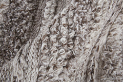 10' X 14' Taupe Brown And Ivory Striped Hand Woven Stain Resistant Area Rug