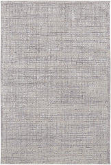 10' X 13' Taupe And Ivory Plaid Power Loom Distressed Stain Resistant Area Rug