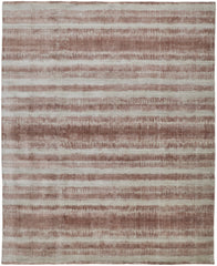 10' X 14' Tan Ivory And Pink Abstract Hand Woven Area Rug
