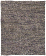 10' X 13' Purple Taupe And Gray Wool Hand Woven Distressed Stain Resistant Area Rug