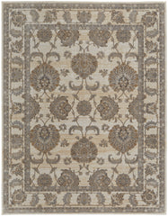 10' X 14' Tan Ivory And Brown Power Loom Area Rug