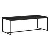 47" Black Modern Rectangular Coffee Table