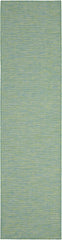 8' Blue Power Loom Runner Rug