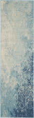 10' Blue Abstract Power Loom Runner Rug