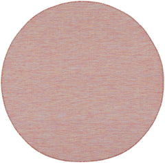 6' Dark Red Round Power Loom Area Rug