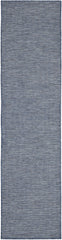8' Navy Blue Power Loom Runner Rug