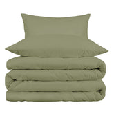 Sage Queen Cotton Blend 1000 Thread Count Washable Duvet Cover Set