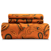 Pumpkin Queen Cotton Blend Thread Count Washable Duvet Cover Set