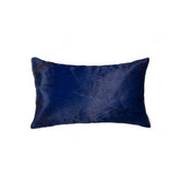 12" X 20" X 5" Navy Torino Kobe Cowhide Pillow
