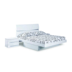 60" X 80" X 42.5" 4Pc Queen Modern White High Gloss Bedroom Set