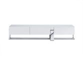 91 X 18 X 19 White Stainless Steel Tv Unit