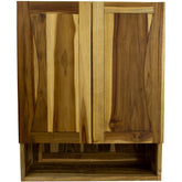 24" Brown Solid Wood Wall Mounted Accent Cabinet