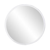 28" X 28" Minimalist Round Mirror With Beveled Edge