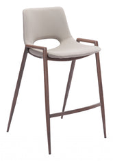 Set of Two Ivory Retro Modern Funk Counter Chairs