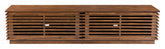 71" Walnut Modern Retro Grooves TV Media Center