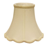 12" Ivory Slanted Scallop Bell Monay Shantung Lampshade