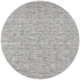 12' Round Blue Round Wool Hand Loomed Handmade Area Rug