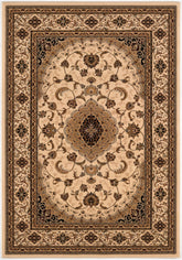 10' X 13' Cream Oriental Washable Non Skid Area Rug