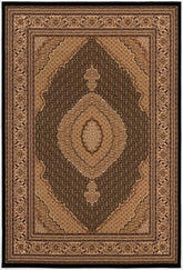 10' X 13' Black Oriental Washable Non Skid Area Rug