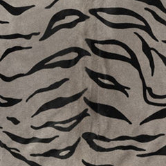 72" X 84" Tiger Black On Grey Cowhide - Rug