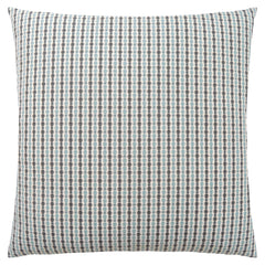 Set Of Two 18" X 18" Blue and Gray Polyester Striped Zippered Pillow