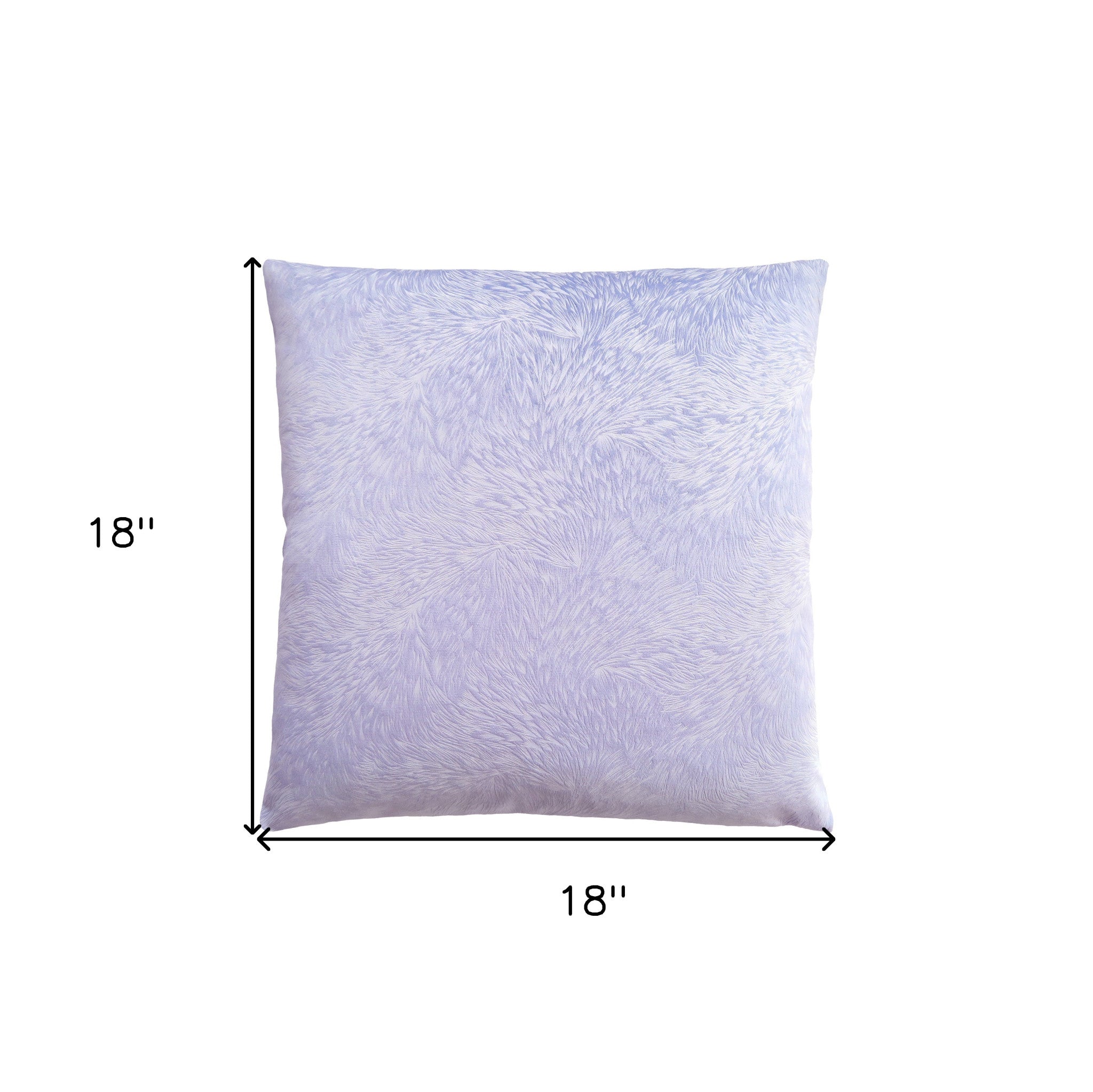 Set Of Two 18" X 18" Purple Polyester Feather Zippered Pillow