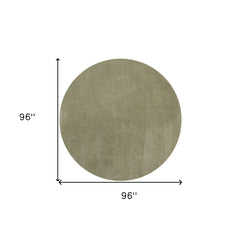 8' Sage Green Round Indoor Shag Rug