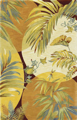 8' X 11' Wool Beige With Greenery Area Rug