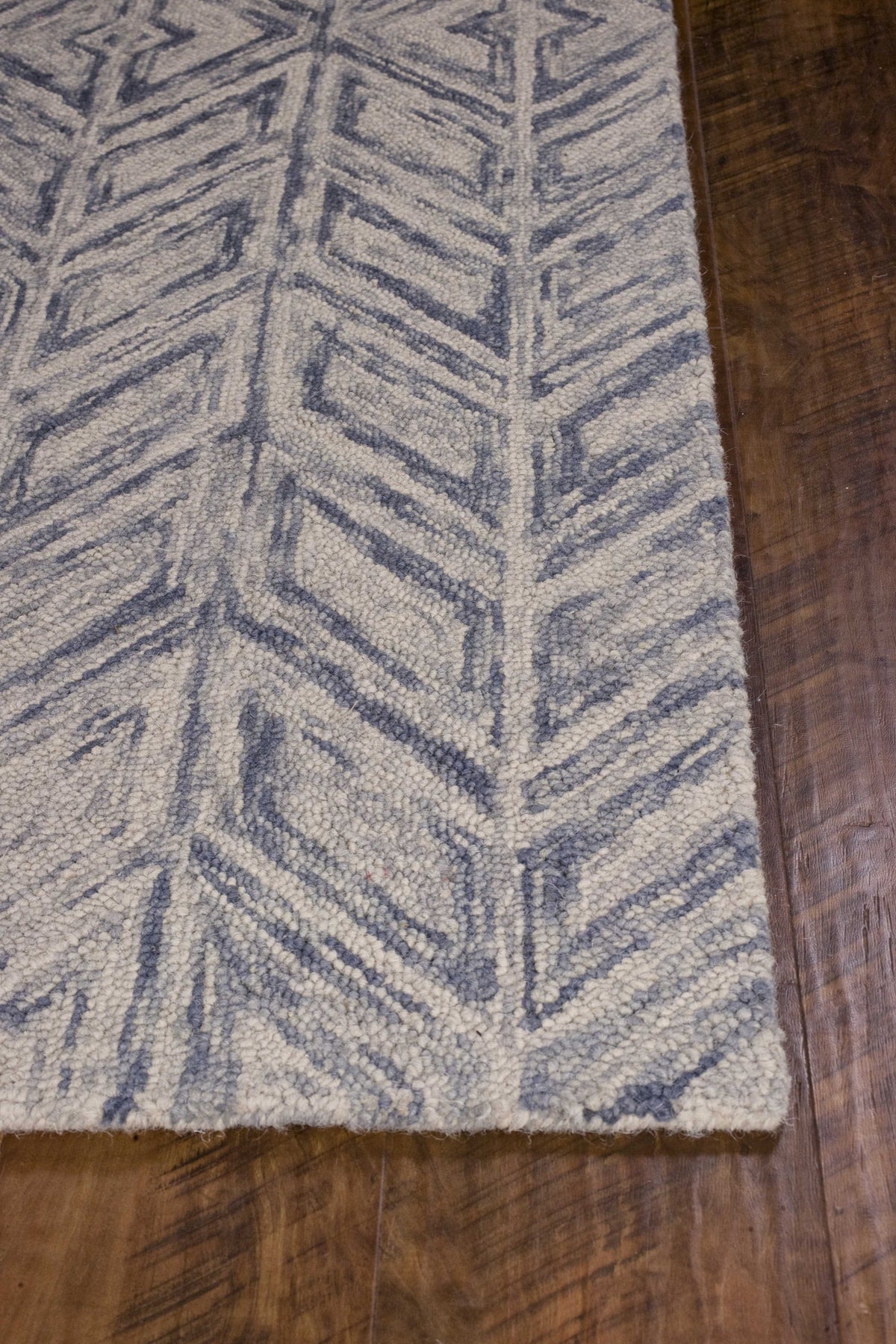 9' X 12'  Wool Blue Area Rug