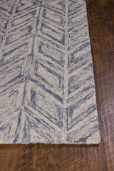 9' X 12'  Wool Blue Area Rug