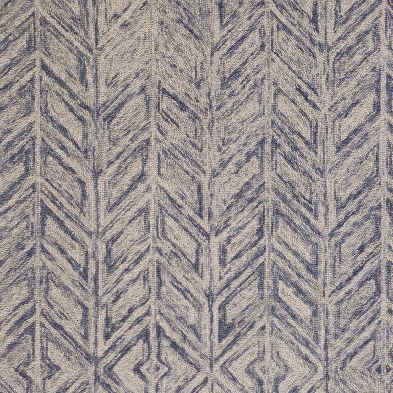 9' X 12'  Wool Blue Area Rug