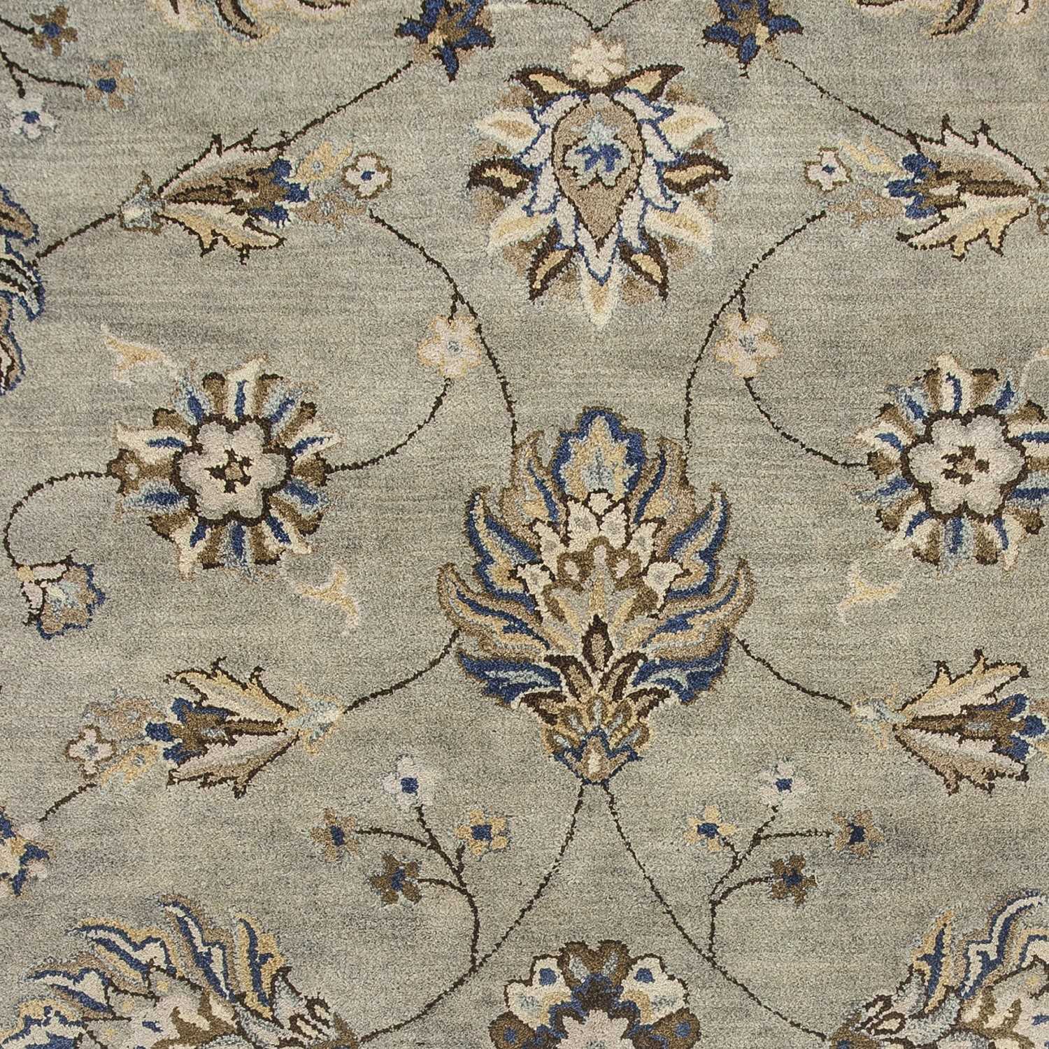 9' X 13' Grey Wool Handmade Area Rug
