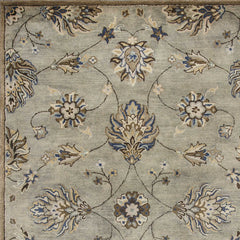 9' X 13' Grey Wool Handmade Area Rug
