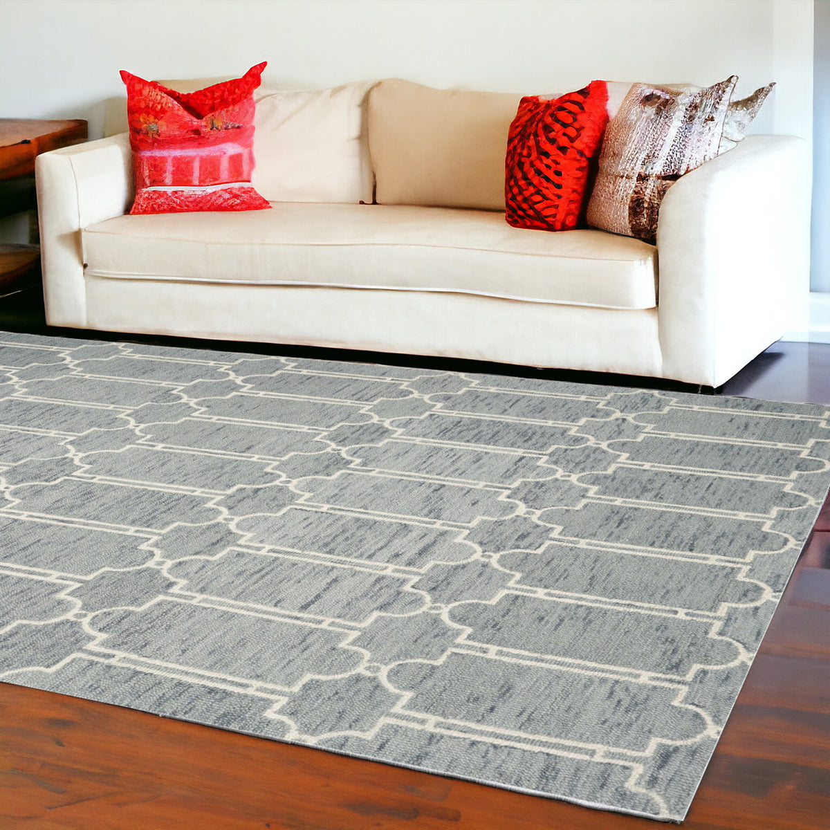 9' X 12'  Wool Blue Area Rug